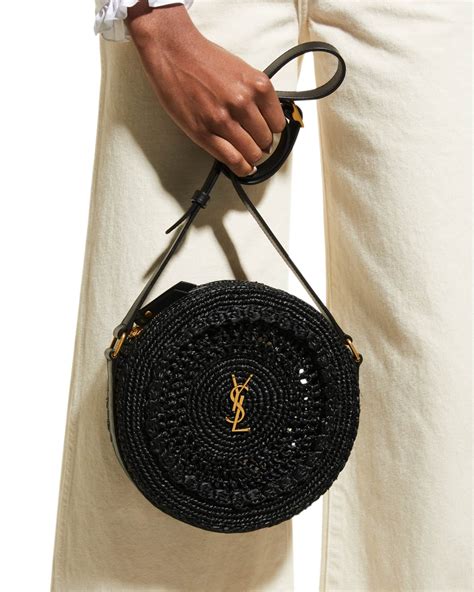 ysl raffia icare bag|ysl round raffia crossbody bag.